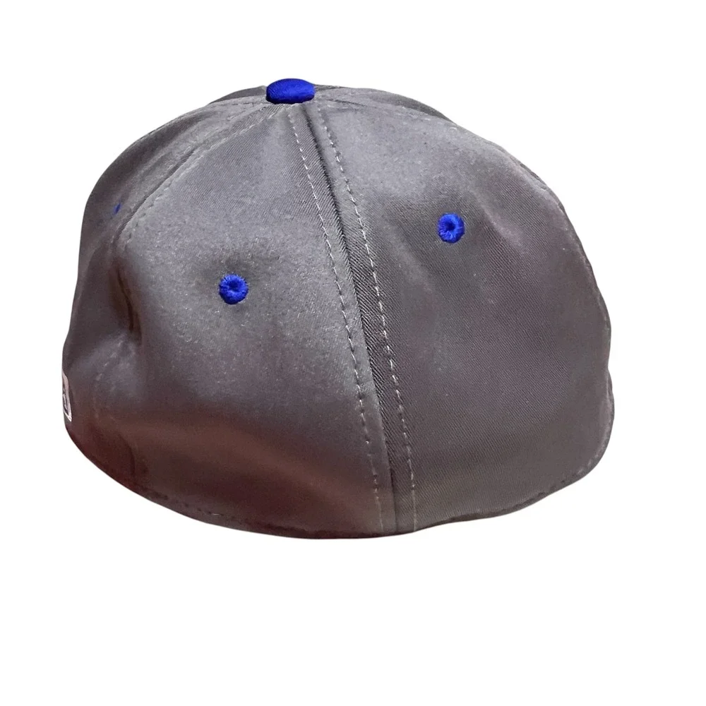 The Game Pro Texas Rangers Fitted‎ Baseball Hat Grey Blue Red Size 7 GP400 Cap